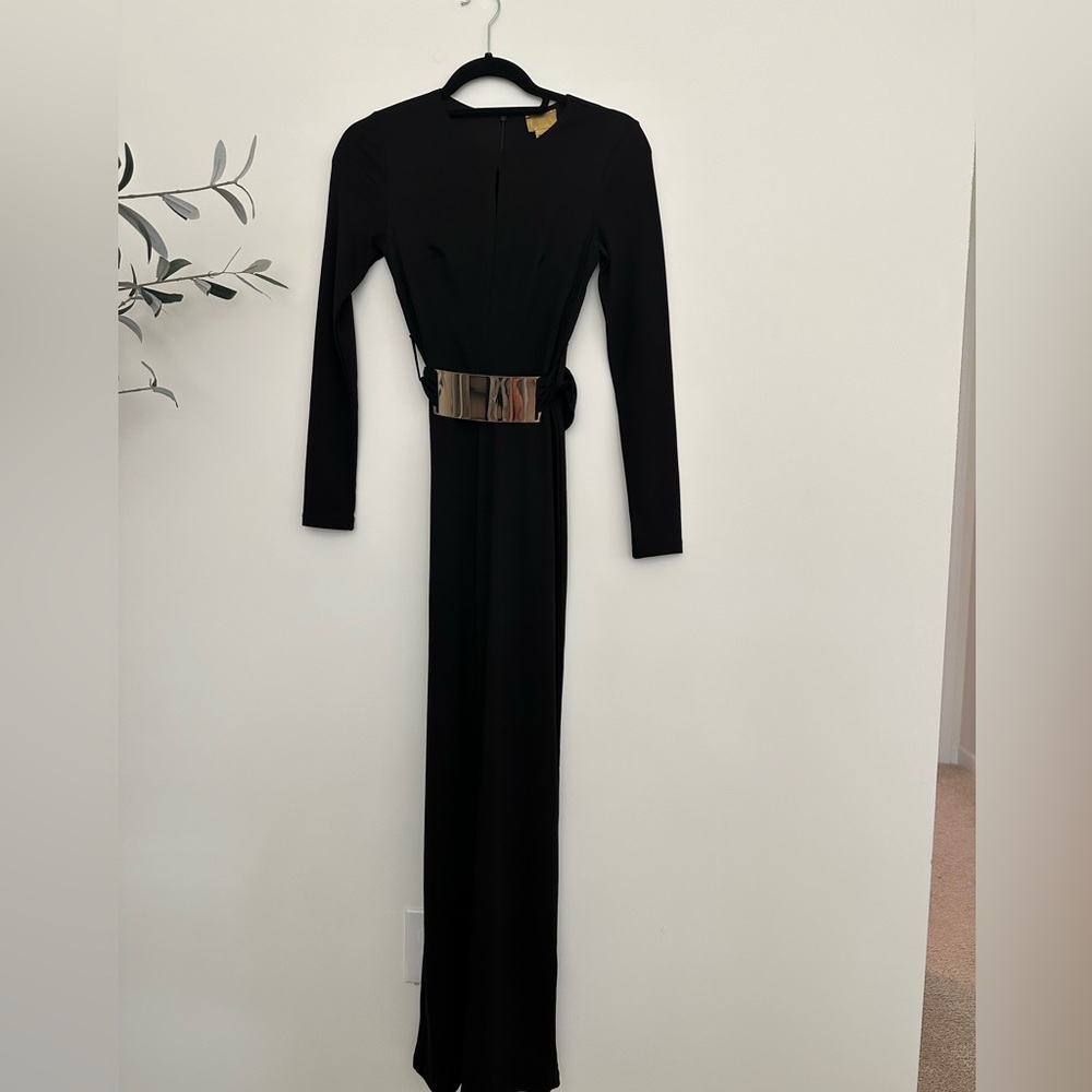 H&M luxury collection black maxi formal dress - size 2